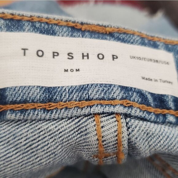 NWT Topshop High waisted raw hem mom jean short - Picture 5 of 5